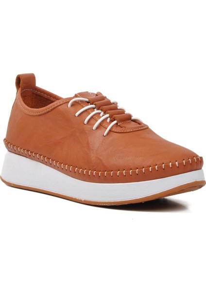 24077 Taba Hakiki Deri Kadın Günlük Ayakkabı