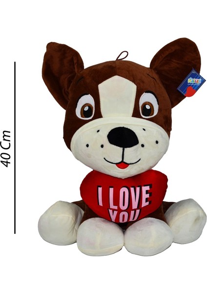 I Love You Kalpli Köpek Peluş 40 cm 62254