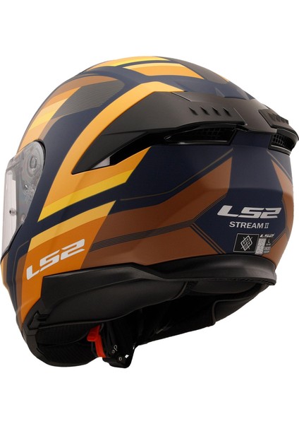Stream 2 Vıntage Mat Navy Mavi-Turuncu-Kahverengi Kask modelleri