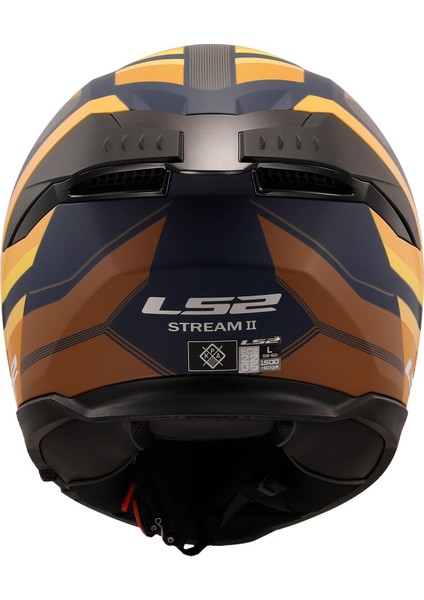 Stream 2 Vıntage Mat Navy Mavi-Turuncu-Kahverengi Kask fırsatları