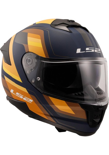 Stream 2 Vıntage Mat Navy Mavi-Turuncu-Kahverengi Kask indirimleri