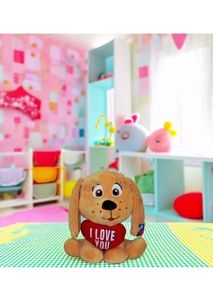 Halley Oyuncak I Love You Kalpli Köpek Peluş 40 cm 62254