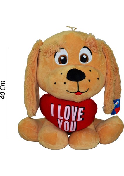 Halley Oyuncak I Love You Kalpli Köpek Peluş 40 cm 62254