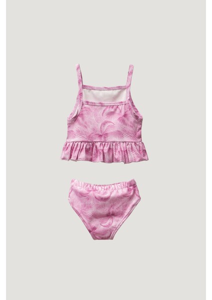 Summer Desenli Pembe Kız Çocuk Bikini