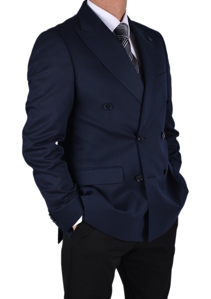 Crt-31 Kruvaze Ceket/lacivert/48 indirimleri