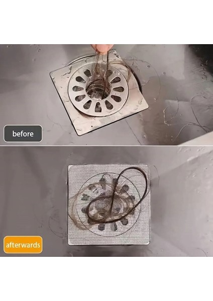 10 Adet Yapışkanlı Tek Kullanımlık Banyo Gider Saç Kıl Tutucu ve Mutfak Evye Çöp Ayırma Süzgeci