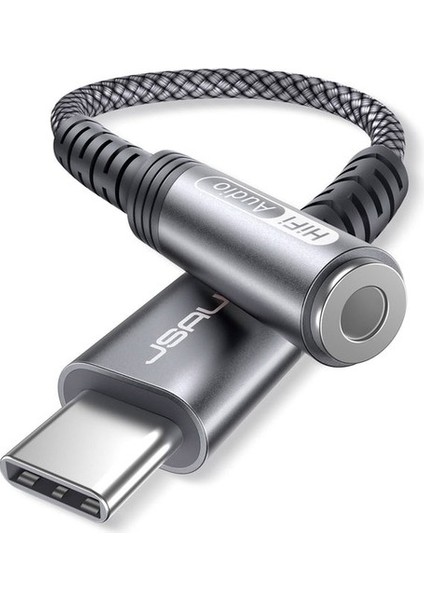 Usb-C Type-C To 3,5 mm Kulaklık Jack Hifi Adaptörü USB C - Aux Ses Dönüştürücü Kulaklık Aparatı Kablosu Samsung Galaxy S23 S23+ S23 Ultra S22 S21 S20 Plus/ultra, iPad Pro, MacBook Uyumlu CM0011