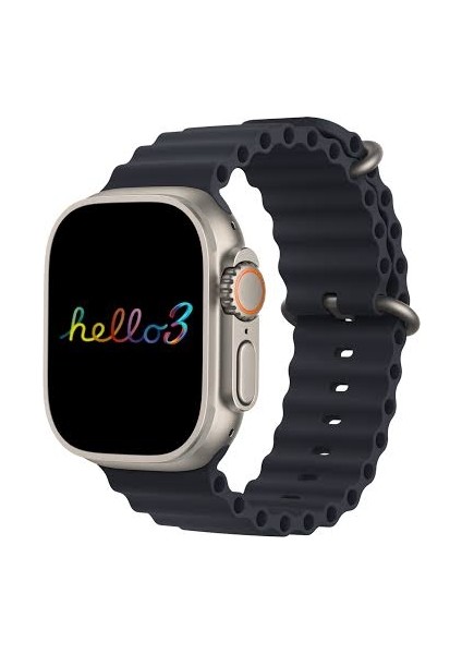 Hello Watch 3+ Plus Watch 9 Ultra 2 (Son Seri Yeni Üretim 2 Kordonlu)