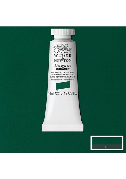 Designer's Gouache 14 ml Permanent Green Deep 482 S.2 modelleri