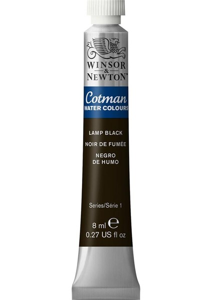 Winsor & Newton Cotman Sulu Boya 8ml Lamp Black 337