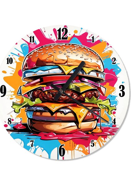 Hamburger Zamanı Akarlı Duvar Saati