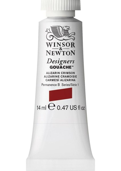 Winsor & Newton Designer's Gouache 14 ml Alizarin Crimson 004 S.1