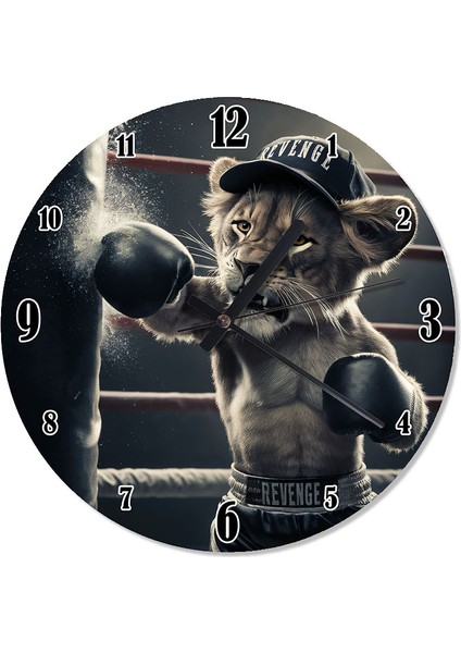 Boksör Aslan Akarlı Duvar Saati