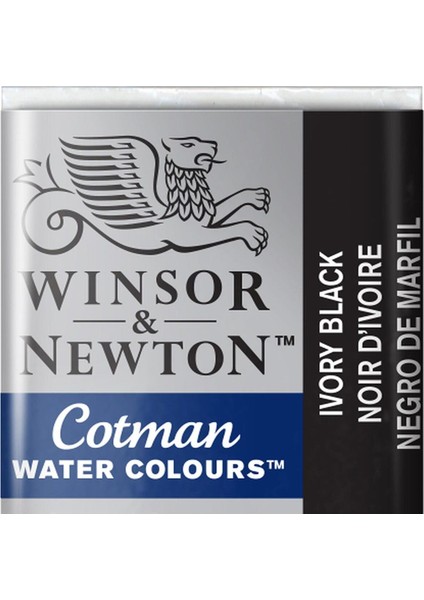 Cotman Sulu Boya Yarım Tablet Ivory Black 331