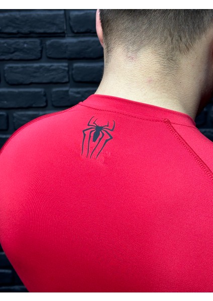Spiderman Compression T-Shirt Kırmızı Fonksiyonel Sporcu T-Shirt modelleri