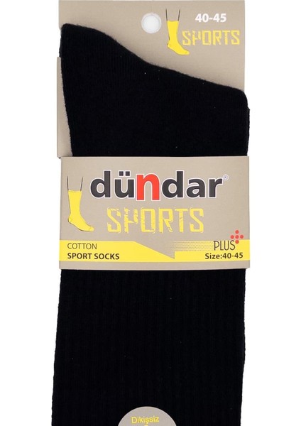 Plus Erkek Havlu Tenis Spor Siyah 6'lı 7101