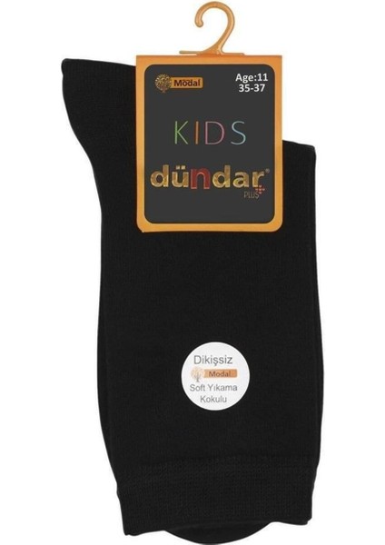 Plus Çocuk Modal Dikişsiz Terletmez Soket Siyah 7 Yaş 12'li 8177