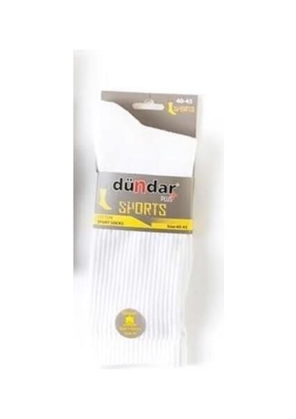 Plus Erkek Havlu Tenis Spor Beyaz 6'lı 7101
