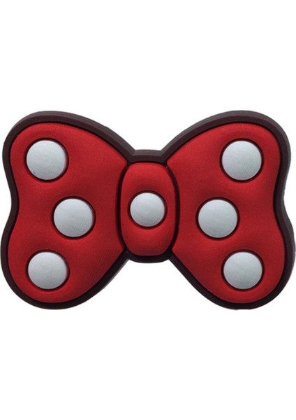 Solishop Crocs Terlik Süsü Jibbitz Girls Kırmızı Fiyonk 998