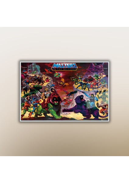 Metal Çerçeveli Yatay Cam Tablo He-Man Masters Of The Universe fiyatları