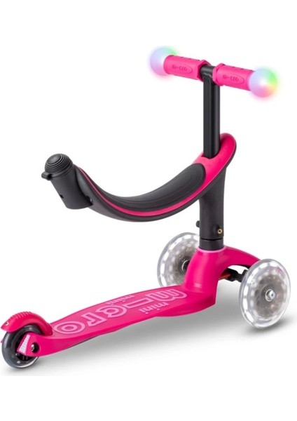 MINI2GROW Deluxe Magic LED 3 Tekerlekli Scooter Pink