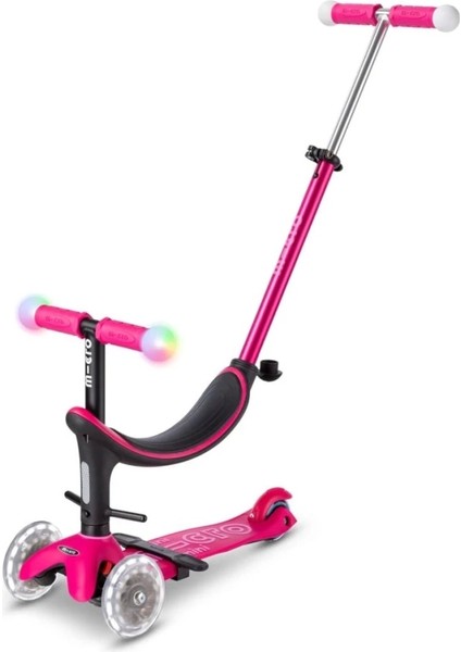 MINI2GROW Deluxe Magic LED 3 Tekerlekli Scooter Pink