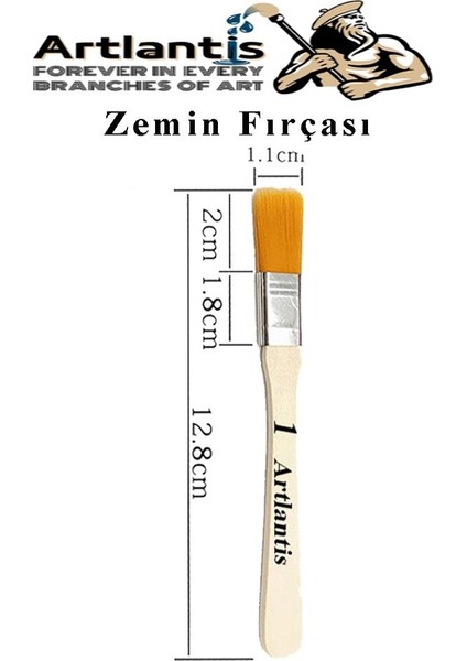 Resim Verniği 500 ml Su Bazlı 1 Adet Zemin Fırçası ve Rulo Fırça Resim Parlatıcı Vernik Hobi Sanat Akrilik Guaj Yağlı Boya