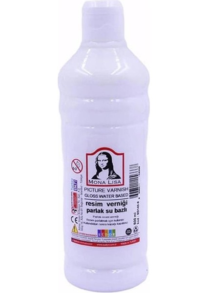 Resim Verniği 500 ml Su Bazlı 1 Adet Zemin Fırçası ve Rulo Fırça Resim Parlatıcı Vernik Hobi Sanat Akrilik Guaj Yağlı Boya
