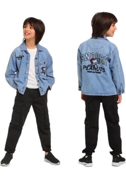 Erkek Çocuk Bel Paça Lastikli Esnek ve Parlak Kumaş Kargo Pantolon 2496 fiyatları