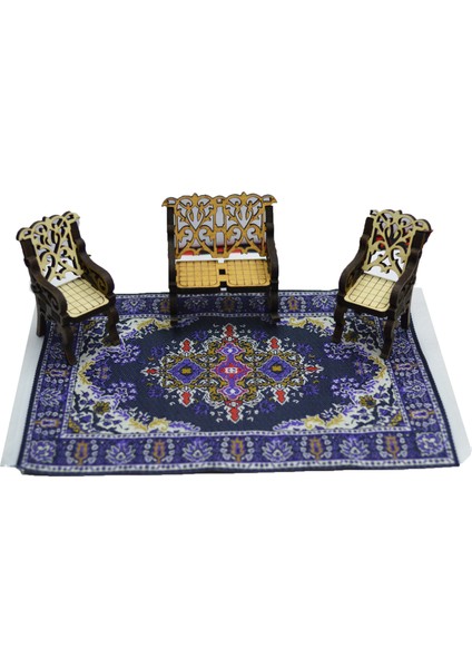 Minyatür Halı Dollhouse Dekorasyonu Mini Taban Halısı