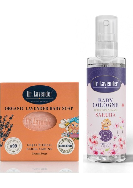 Dr. Lavender Papatya ve Lavanta Özlü Bebek Sabunu & Sakura Çiçeği Esanslı Bebek Kolonyası