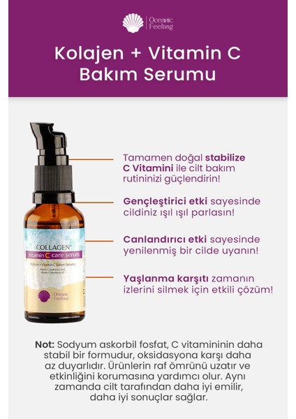 Kolajen + Vitamin C Bakım Serumu 30 ml