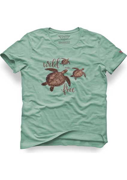 Mavi Kaplumbağa Tasarım Tişört