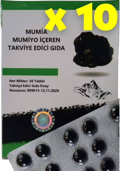 (Shilajit) Saf 30'lu Tablet 10'lu Set