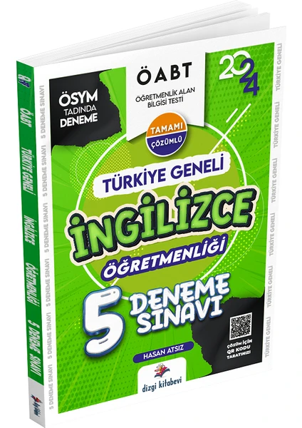 Dizgi Kitap 2024 ÖABT Ingilizce Öğretmenliği 5 Deneme Çözümlü - Hasan Atsız