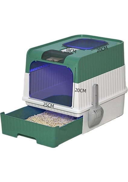 Çekmece Tipi Kedi Kumu Kutusu Tamamen Kapalı Ultraviyole Akıllı Sterilizasyon (Yurt Dışından)