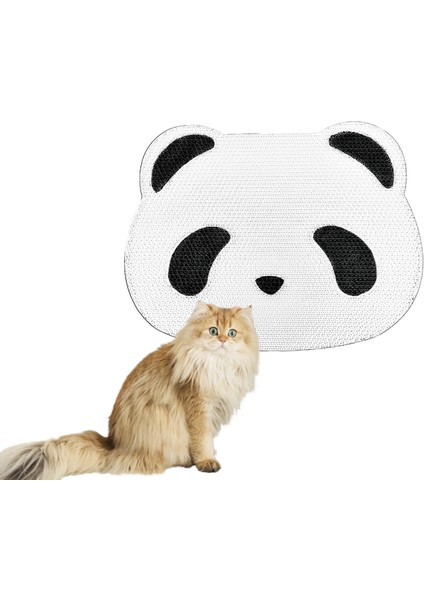 Kedi Tırmalama Tahtası Duvara Monte Ondüla Karton Kedi Tırmalayıcı - Panda Desen (Yurt Dışından)