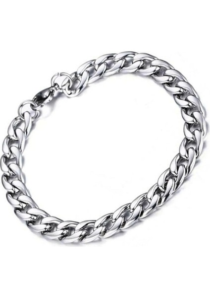 Gurmet Klasik Kararmaz Gümüş Erkek Çelik Bileklik modelleri