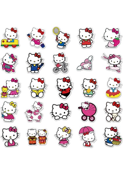 Hello Kitty Sticker Etiket Seti 25 Adet Rastgele Seçim