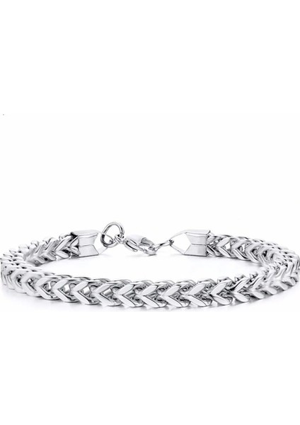 Tilki Kuyruğu Kararmaz Gümüş Çelik Bileklik Unisex fiyatları