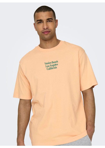 O Yaka Baskılı Pudra Erkek T-Shirt Onskenny Rlx Text Ss Tee fiyatları