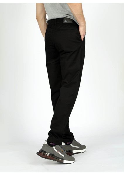 Normal Bel Slim Fit Siyah Erkek Chino Pantolon 242 Lcm 221016 New Chıno 2 Siyah