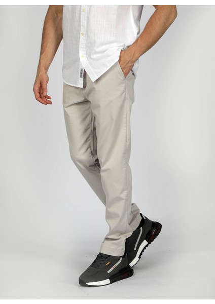 Normal Bel Slim Fit Gri Erkek Chino Pantolon 242 Lcm 221016 New Chıno 2 A. Gri