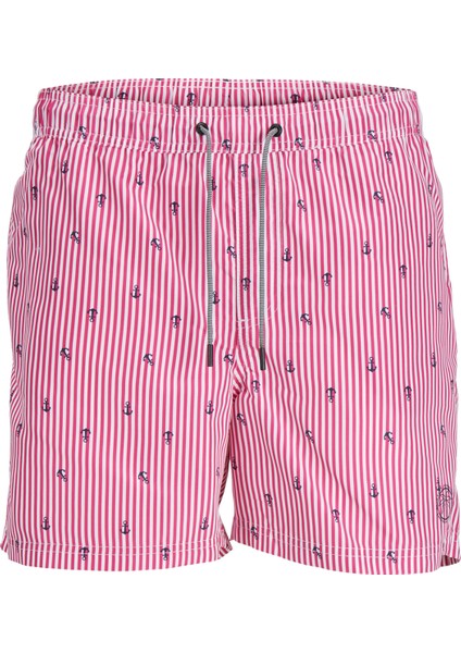 Pembe Erkek Şort Mayo Jpstfıjı Jjswım Small Strıpes Ly Sn