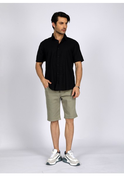 Slim Fit Taş Erkek Şort 242 Lcm 221010 Lonceso Taş