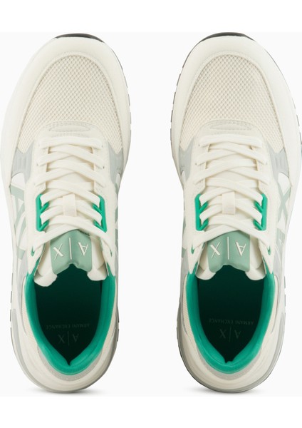 Ekru - Gri - Yeşil Erkek Sneaker XUX090 fiyatları