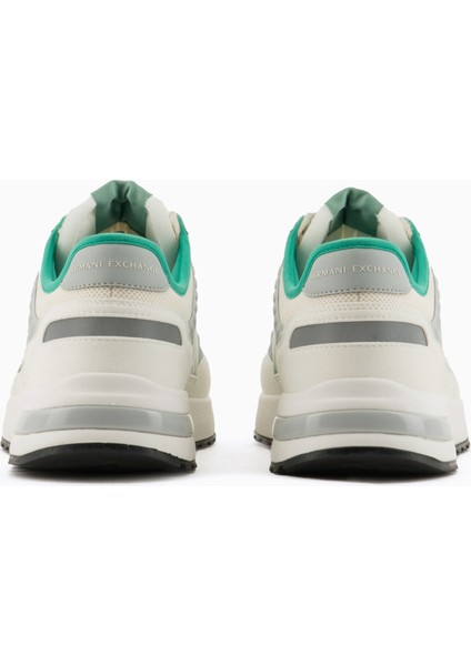 Ekru - Gri - Yeşil Erkek Sneaker XUX090 modelleri