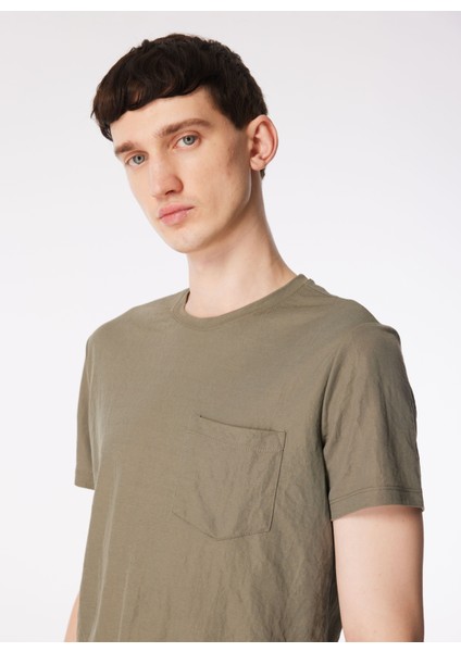 Gmg Fırenze Bisiklet Yaka Haki Erkek T-Shirt GU24MSS03008 modelleri