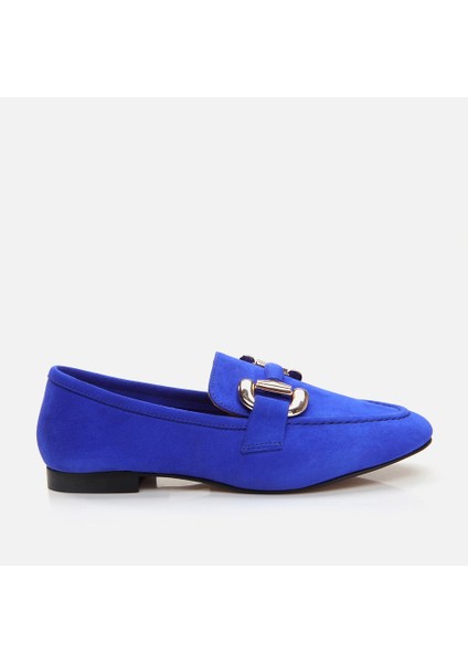 01AYH283300A640 HAKIKI Deri Saks Kadın Loafer