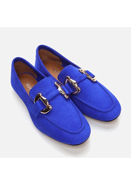 01AYH283300A640 HAKIKI Deri Saks Kadın Loafer